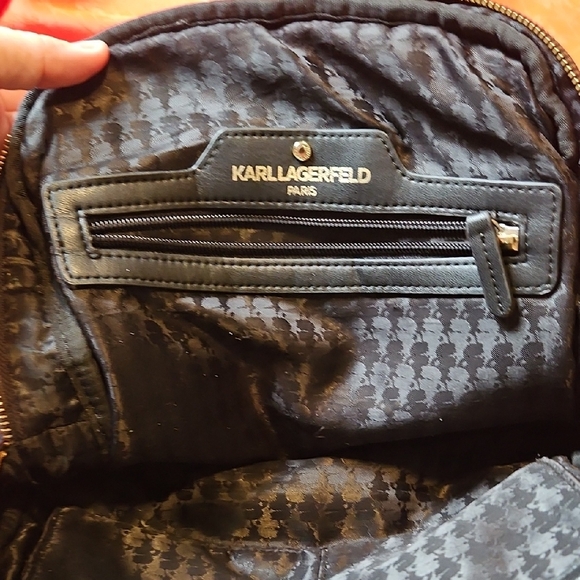 Karl Lagerfeld Black Quilted Backpack main image 4